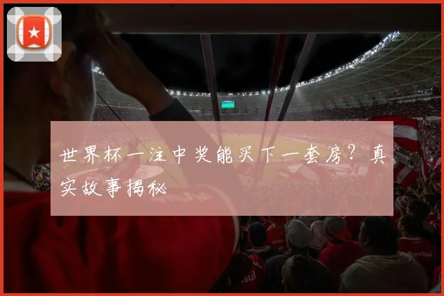 世界杯一注中奖能买下一套房？真实故事揭秘